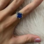 Lulus silver ring with sapphire stone Photo 4