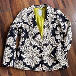 Robert Rodriguez  Black and White Flora Blazer Suit Jacket Magnetic Buttons Photo 0