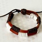 Genuine Leather Bracelet Brown Photo 1