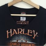 Harley Davidson HARLEY-DAVIDSON Black Orange V Neck Graphic Tee Elk River, MN Photo 1