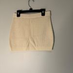 Aya Muse Ivory Knit Mini Skirt Womens Medium Cotton Blend Casual Basic Photo 1