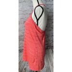 Athleta  Orange Racerback Tank Top Thin Sheer Stripes Size ST Small Tall Workout‎ Photo 2