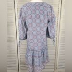 Discovery SUNDANCE Zuri  Drop Waist Dress Boho Blue Medallion Print-Medium Photo 2
