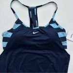 Nike Women's Navy and Light Blue Swim Top Size L Photo 2