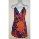 FARM Rio Macaw Multicolor 100% Linen Mini Dress Size S Small EUC!! Photo 1