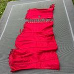 Frederick's of Hollywood Strapless Fredericks‎ Of Hollywood Corset Size 36 Lace Up Cincher Red Burlesque Photo 9