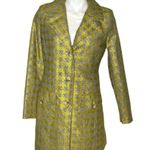 CAbi Regency Coat Yellow Grey Houndstooth Duster Blazer Fully Lined Size Small Photo 1