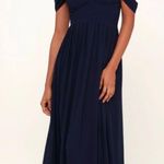 Lulus Navy Long Formal Dress Photo 0