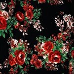 Pioneer Woman Shirt Womens Medium Black Red‎ Floral Flower Casual Bloomcore Photo 5