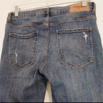 ZARA  Distressed Denim Diagonal Raw Hem Skinny Jeans Photo 2