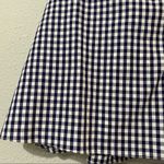 Amanda Uprichard  Blue & White Gingham Ruffled Tank Top Blouse S Photo 6