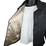 VTG 90s Silkland 100% Silk Quilted Jacket Floral Stitching Satin Women’s L NWT Black Size L Photo 3