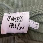 Princess Polly Women's Green Sleeveless Rib Knit Ruched Ties Crop Tank Top Sz 6 Photo 2