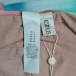 NWT Citrus Tie Dye Blue Pink Yellow Peach Ruched Waistband Swim Boy Shorts Large Photo 7