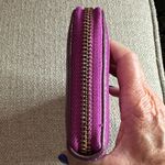 Tory Burch Magenta/Plum Leather Zip-Around Continental Wallet Photo 3