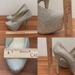 Betsey Johnson Blue WISH Crystals Champagne Platform Wedding Stilettos Size 8.5 Photo 13