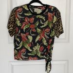 Denim & Supply  Palm Leaves and Cheetah Print Top Small Photo 0