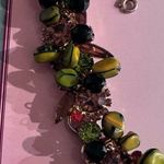 Juliana D & E Carmen Miranda book piece nugget bead bracelet Gold Photo 0
