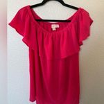 Michael Kors  Off The Shoulder Blouse Pink Large Photo 0