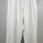 Lands' End  Classic Linen White Pants Photo 0