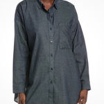 Eileen Fisher NWT  Classic Collar Long Shirt Women's size large cotton Photo 0