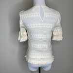 H&M Ivory Lace Blouse Popover Sz 4 100% cotton Boho Photo 1