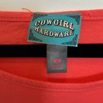 Cowgirl Hardware Coral Rhinestone Cross Short Sleeve T Shirt Top S Orange Photo 2