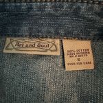 Art and Soul Fall cinch waist denim blue jean jacket 100% cotton Size Small Photo 2
