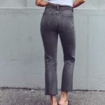 ZARA  high rise straight crop raw hem jeans size 4 Photo 10