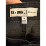 RE/DONE Jeans Wome 24 Black Washed Noir Comfort Stretch High Rise Stove Pipe Photo 7