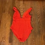 ANDIE The Mykonos One Piece Swimsuit Textured Orange Size M NWT Photo 2