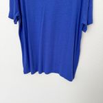 Aerie [] Blue Making Waves Oversized Linen Blend Graphic Tee T-Shirt Size Large L Photo 5