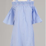 Spense Cold Shoulder Striped Dress Photo 0