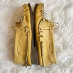 Leather Moccasins Woman’s Size 7 Beaded Fringe Soft leather made in Canada Photo 9