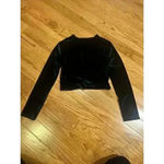 Style Mafia Green Velvet Cropped Top Size Small Holiday Fancy Party Photo 2