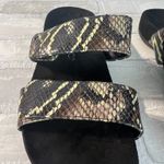 Vionic Sandals Women 8 Black Randi II Boa Snake Print Double Strap Slide Comfort Photo 9