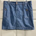 Loft Ann Taylor  Blue Cotton Skirt - Size 8 - EUC Photo 0