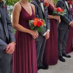 David's Bridal Spagetti Strap Bridesmaid Dress Photo 3