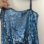Reformation  Elise Knit Blue Sequin Dress Size Medium NWT Photo 5
