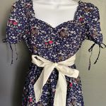 Unique Vintage NWT Retro Navy Mushroom and Rooster Dress MEDIUM Photo 5