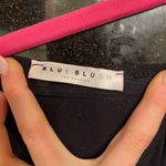 Blue Blush  Los Angeles Ruched Black Square Neck Bodysuit Photo 4