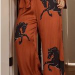 Anthropologie Anthro LYREBIRD The Silky Pajama Pants - Terracotta. Size M. MSRP $88 Photo 5