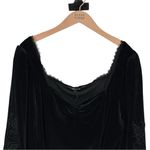 Nelle Velour Embroidered Puff Sleeve Corset Top in Black size 16 NWT Sweetheart Photo 3
