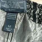 Lauren James  Black White Pineapple Print Pull On Drawstring Swim Shorts Size M Photo 2