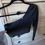 PacSun Black One Shoulder Crop Top Photo 0