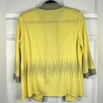Ming Wang  knitwear cardigan - yellow/black/white with dotted pattern - Sz Small Photo 1