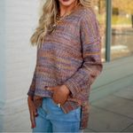 Soft Surroundings  Size 2X Multicolor Textured Knit Sweater Cotton Blend Tunic Photo 3