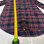 American Eagle Plaid Shirt Women XS Purple Pink Flannel Button Down Long Sleeve Photo 3