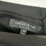 Lafayette 148 Black Cyra Lace Panel Square Neck Short Sleeve Shift Dress Medium Photo 12