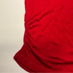 James Perse  Top Women's Red Rib Ruched Tank Sz 2 Y2K Photo 3